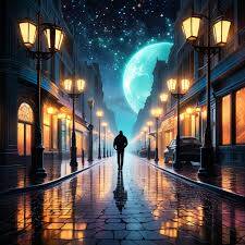 Moonlit Night In The Alley
